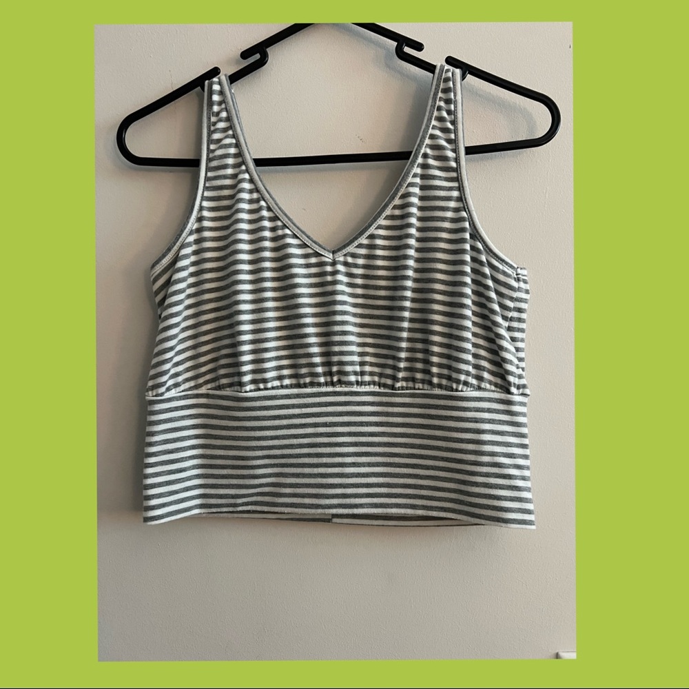 Stripped cropped tank top